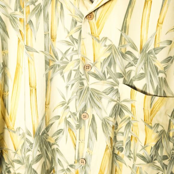Jamaica Jaxx Men’s Button Front Shirt Yellow Green Size XL Hawaiian Jamaican - Picture 4 of 8